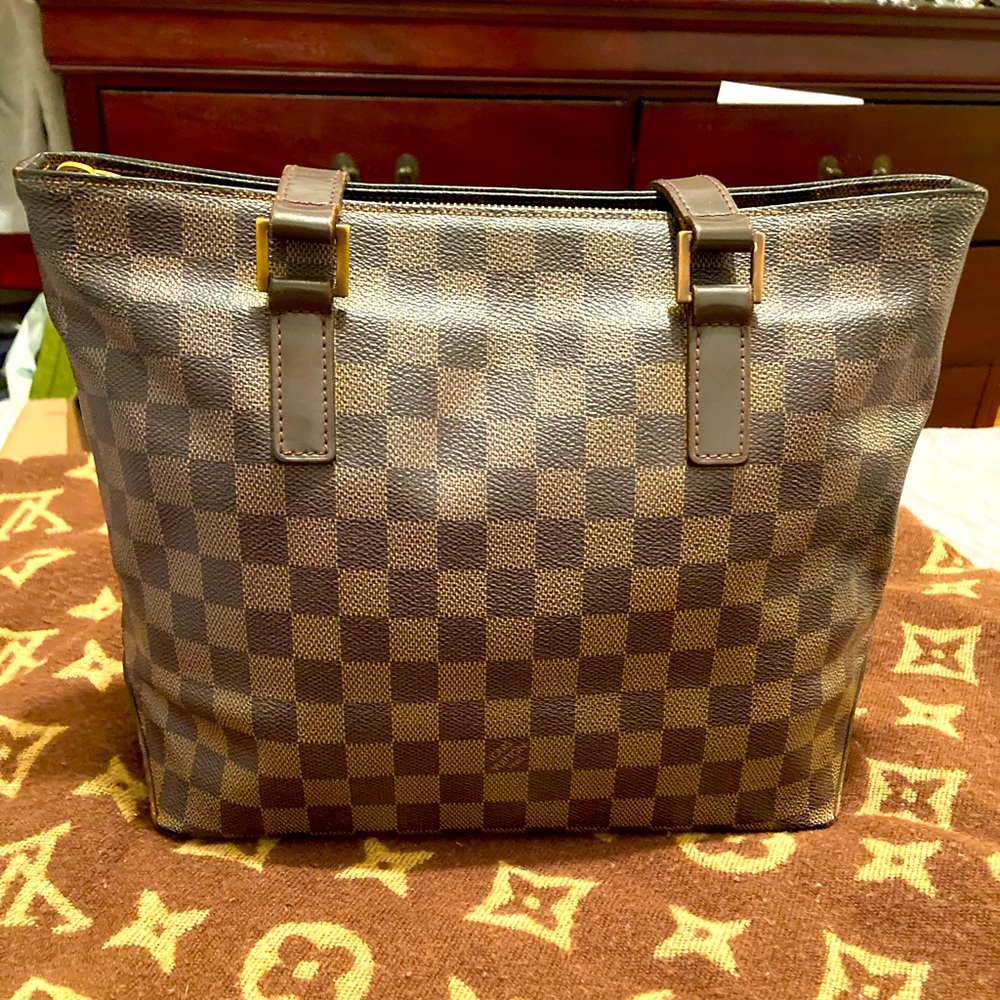 Louis Vuitton Damier Ebene Cabas Tote Bag